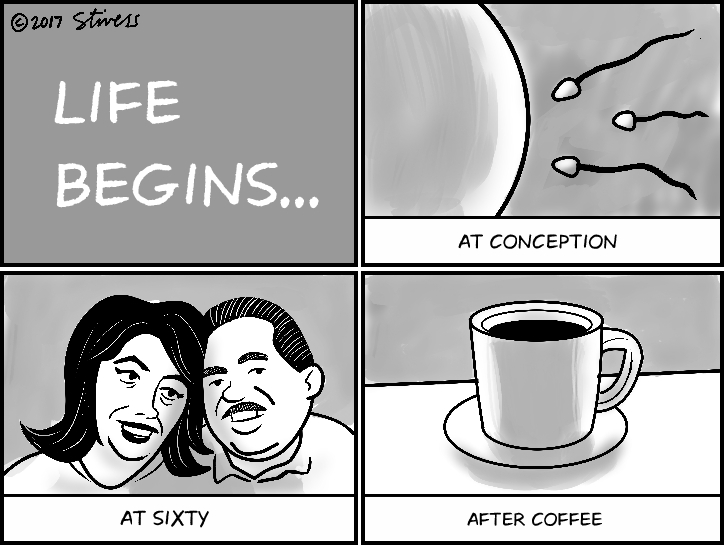 Life begins at…